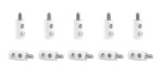 Viessmann 6878 Querlochstecker weiß (10 Stück) 